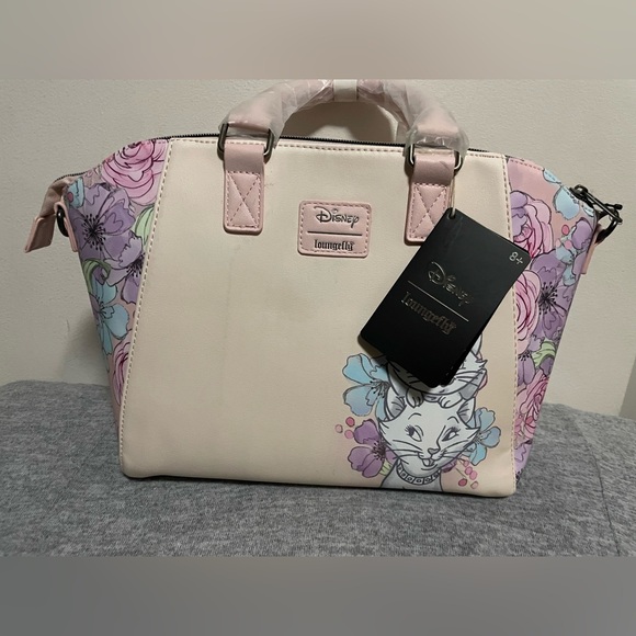 SET Loungefly The Aristocats Marie & Duchess Floral Satchel Bag & Marie Wallet - Picture 4 of 8